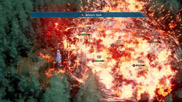 An area-of-effect fire spell covering several hexes at once